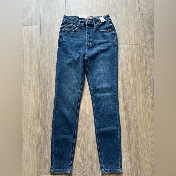 Judy Blue Skinny Fit Jeans Womens 5 | 27 Stretch Dark Wash High Rise Denim - Picture 1 of 4